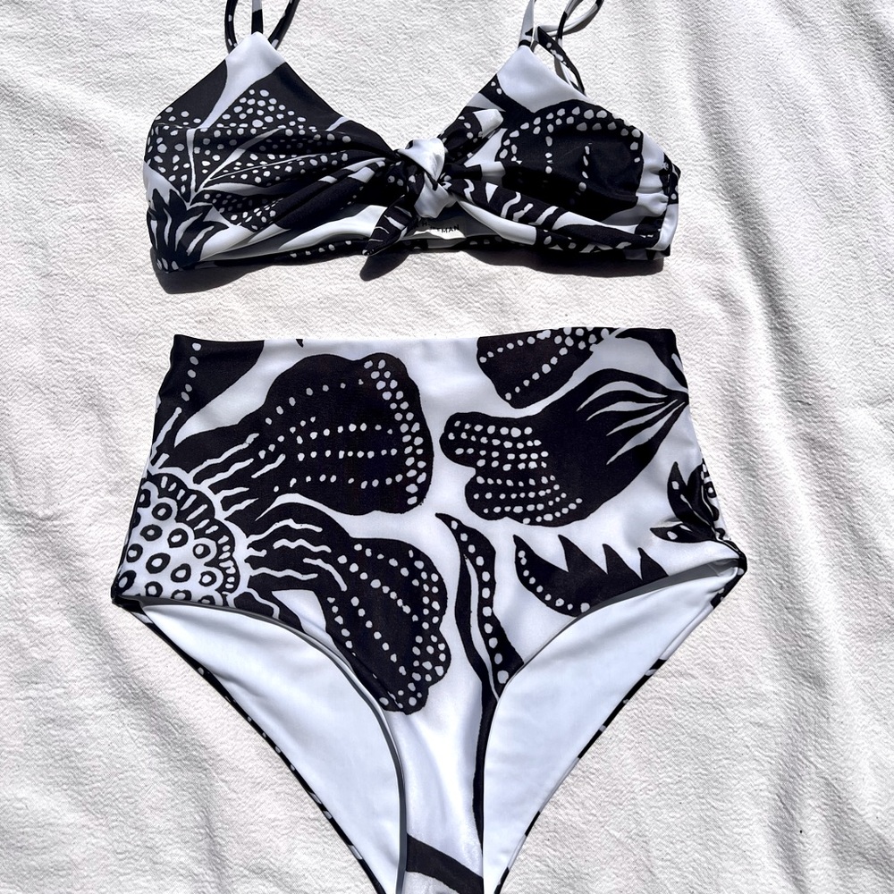 Mara Hoffman bikini with Carla top size large and Lydia bottom size small.